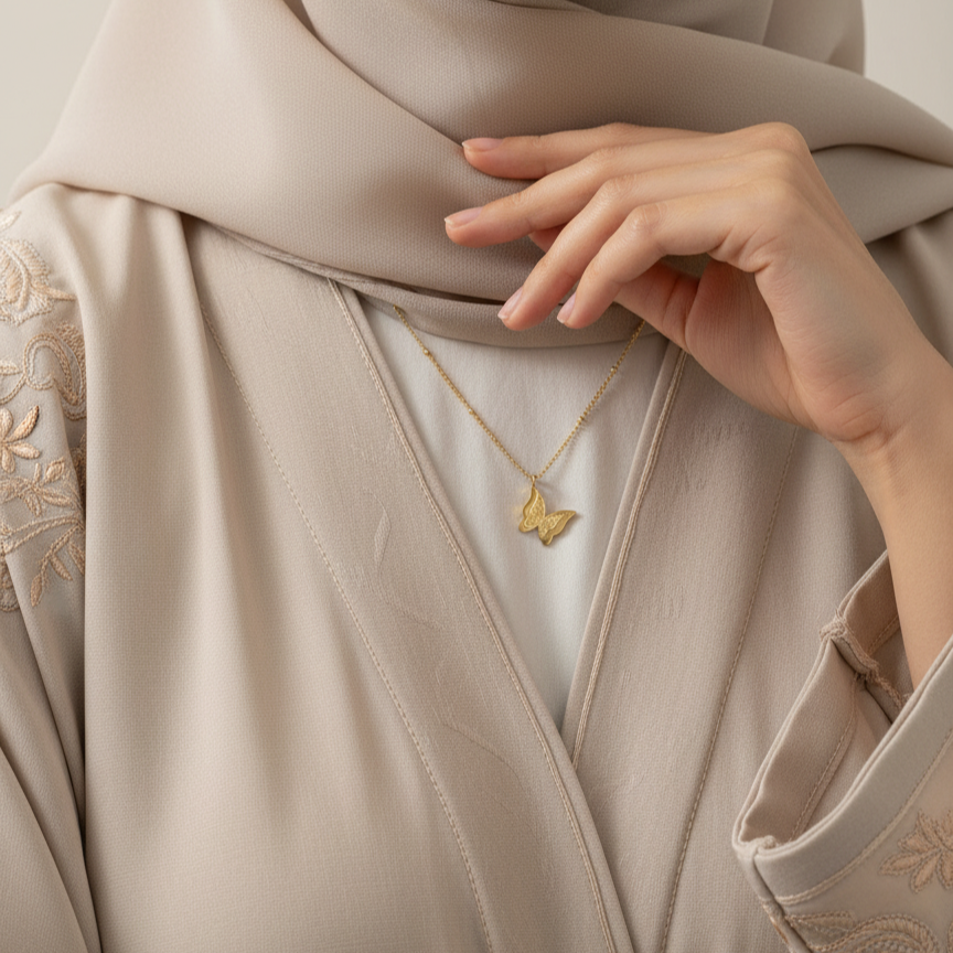Collier Papillon Sabr & Amal - Patience & Espoir